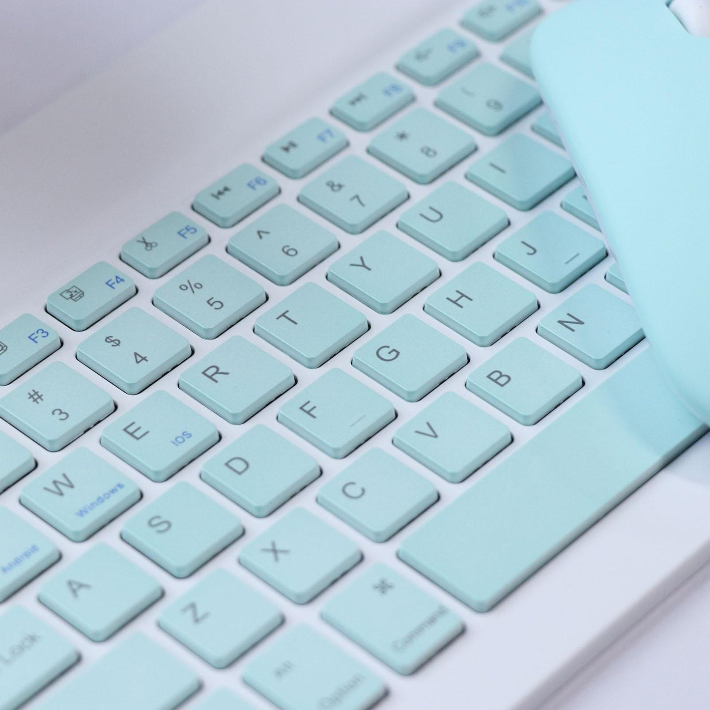2.4GHz Bluetooth Keyboard Mouse Comb Set for iPad  10 inch blue