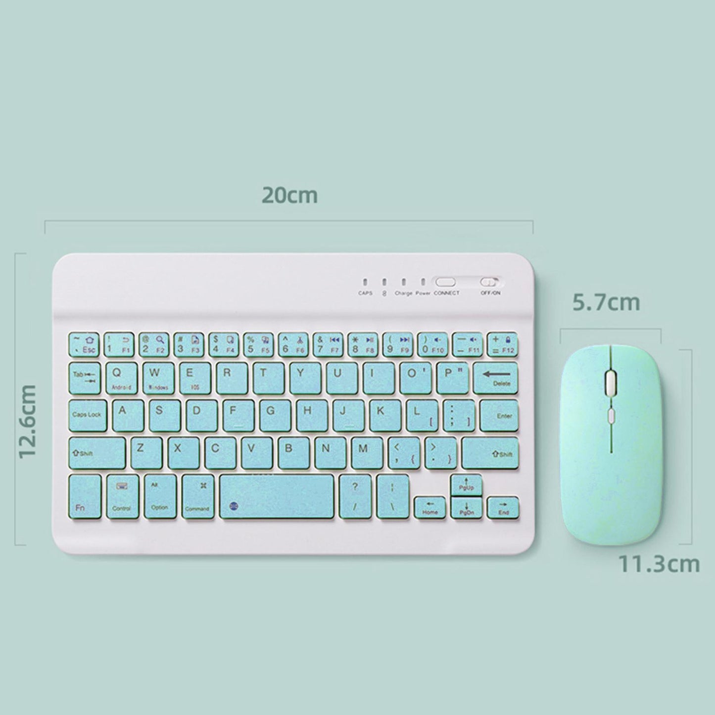 2.4GHz Bluetooth Keyboard Mouse Comb Set for iPad  10 inch blue