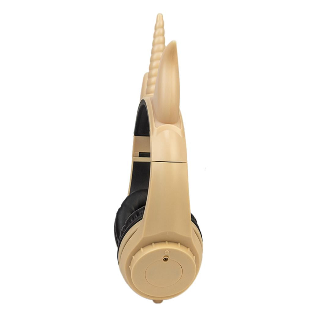 Cute Unicorn 3.5mm Wired Headphone Girls 103dB Music Headset Rose Gold