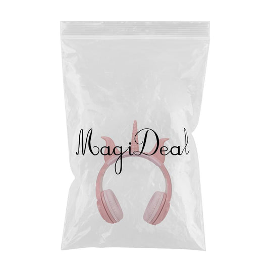 Cute Unicorn 3.5mm Wired Headphone Girls 103dB Music Headset Peach