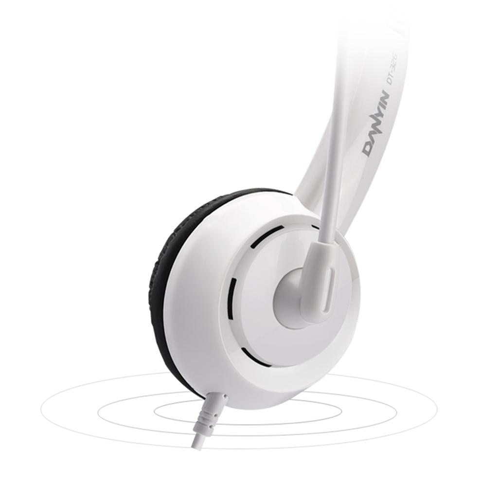 Kids Wired Headphones Over-ear Headset Gift for Children White 2x 3.5mm Jack