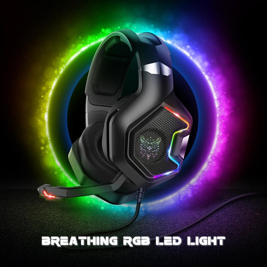 3.5mm Wired Gaming Headset Headphones With Microphone For PC Laptop Phone