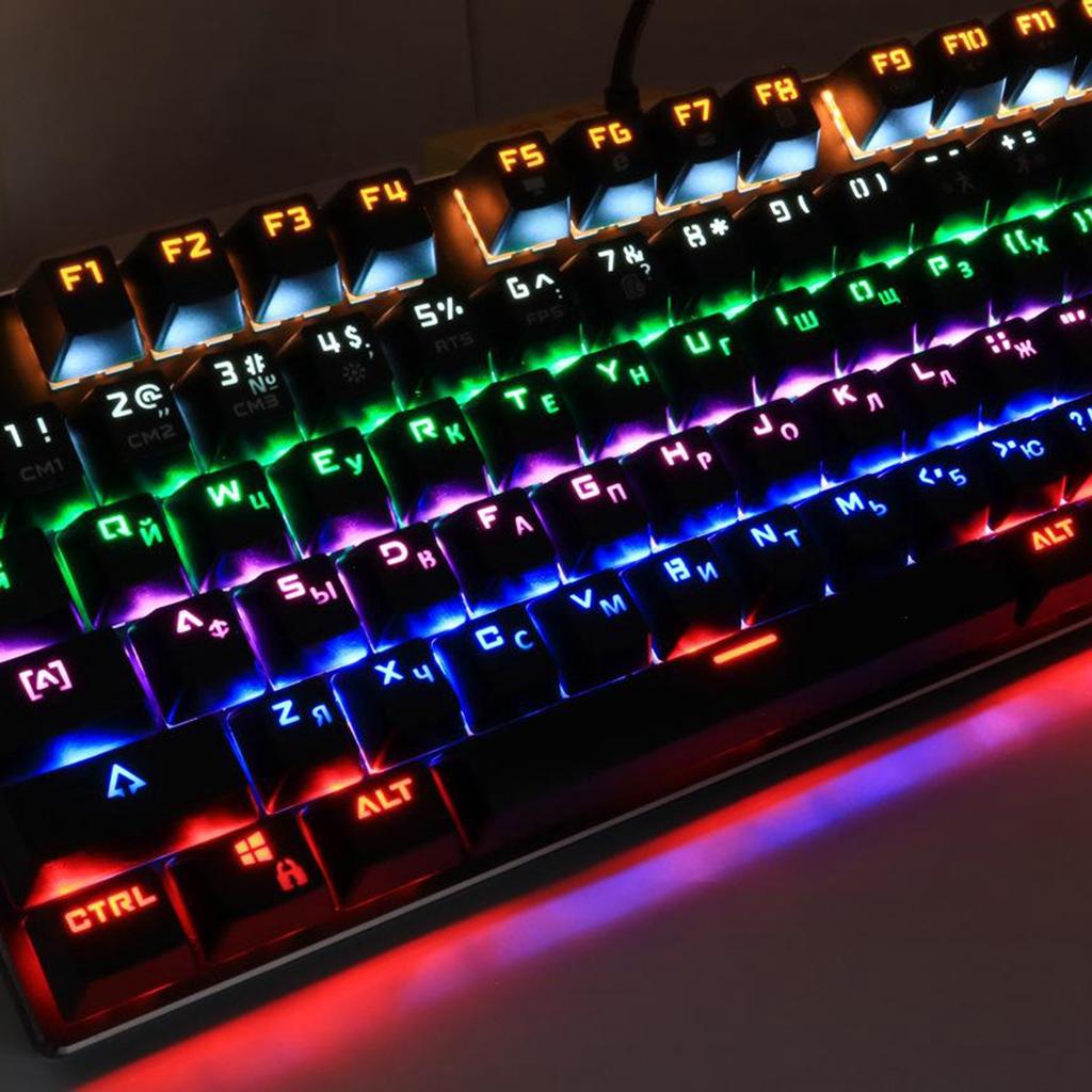 ZUOYA Gaming Mechanical Keyboard Wired Backlit 87Key Blue Switch RGB