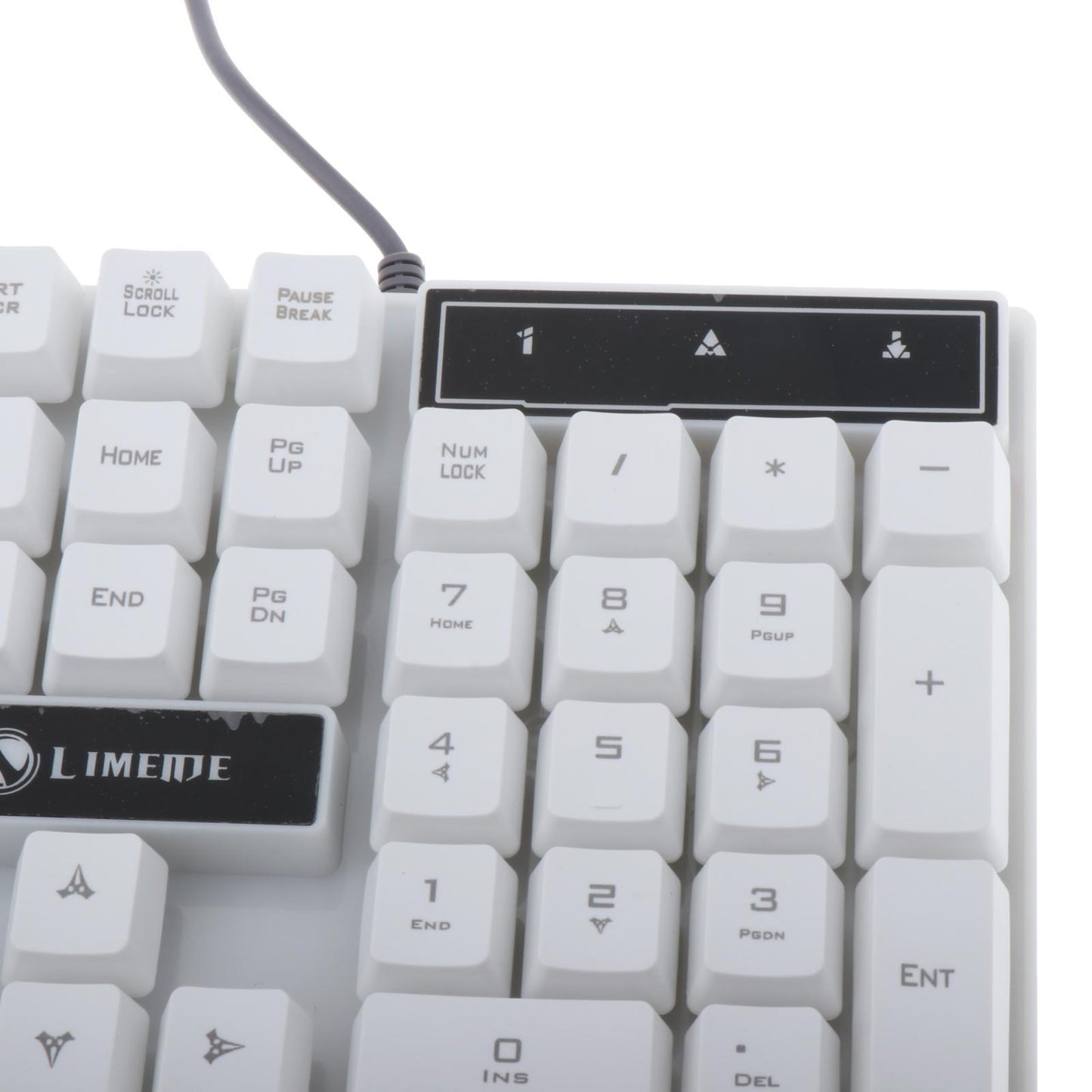 Wired Gaming Keyboard RGB Backlit Multimedia Keys white set
