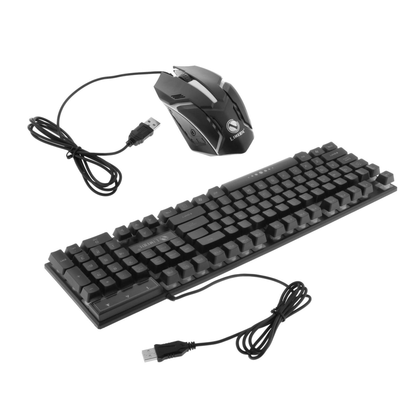Wired Gaming Keyboard RGB Backlit Multimedia Keys orange  set