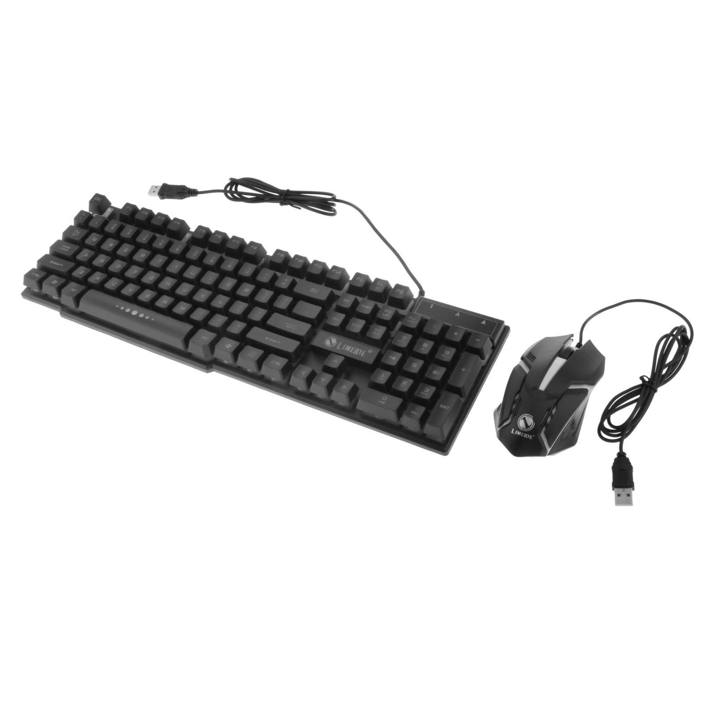 Wired Gaming Keyboard RGB Backlit Multimedia Keys orange  set