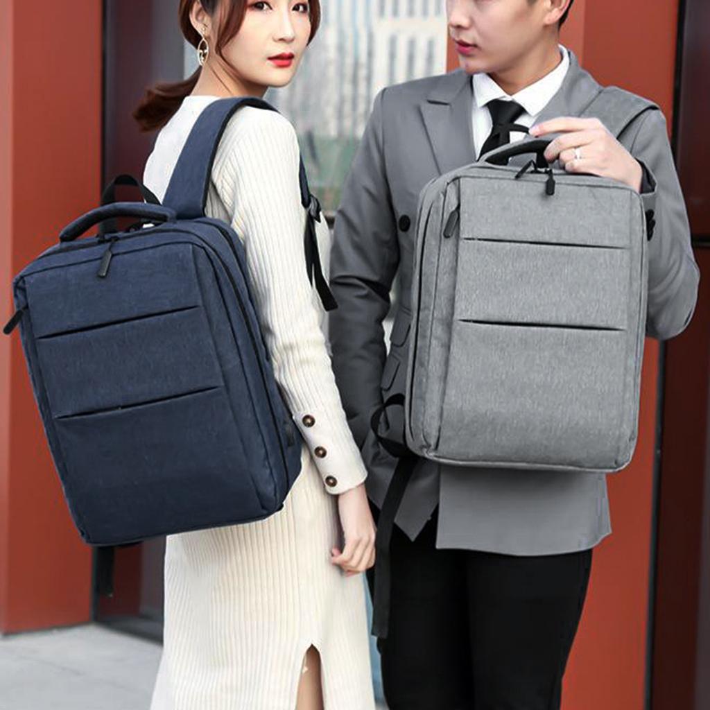 Laptop Backpack Business Travel Computer Bag w/ USB Charging Port  Blue