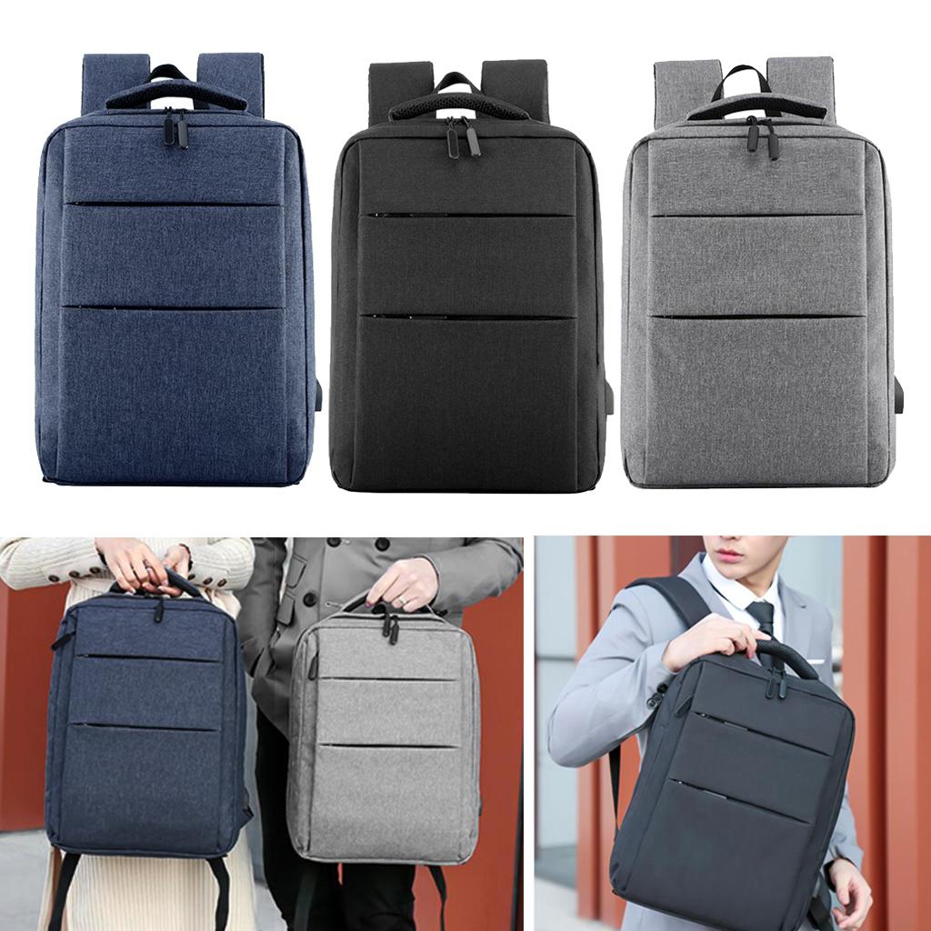 Laptop Backpack Business Travel Computer Bag w/ USB Charging Port  Blue
