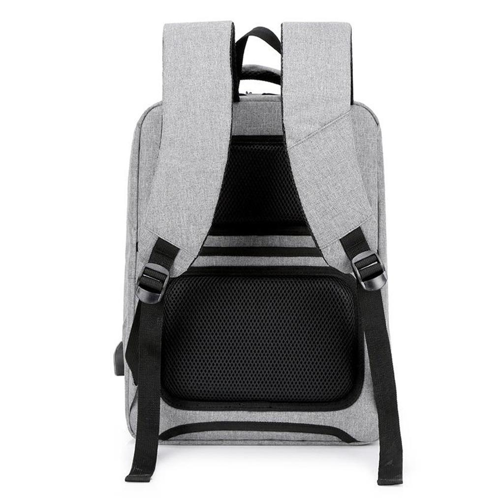 Laptop Backpack Business Travel Computer Bag w/ USB Charging Port  Gray