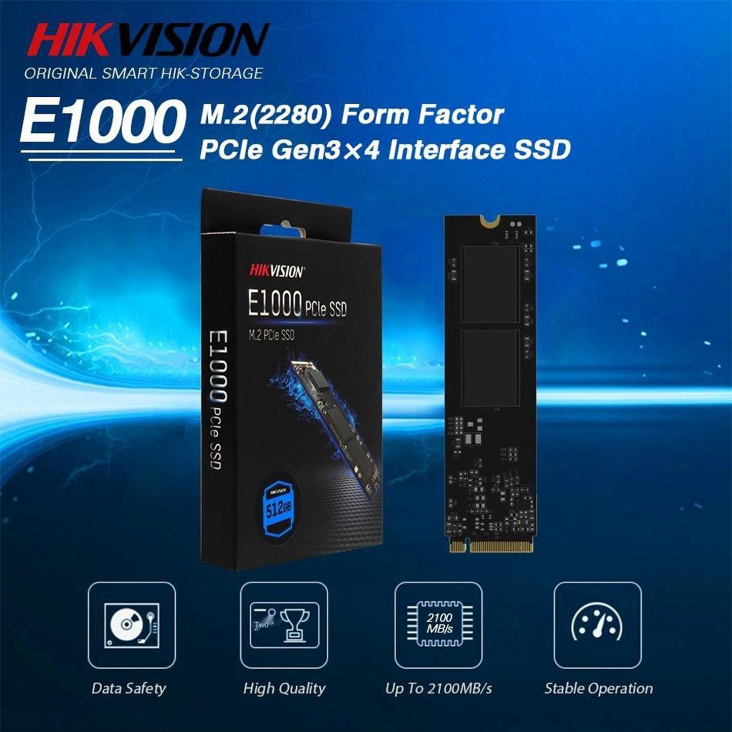 Hikvision Internal SSD M.2 2280 PCIe Gen3x4 interface Solid State Disk 128G