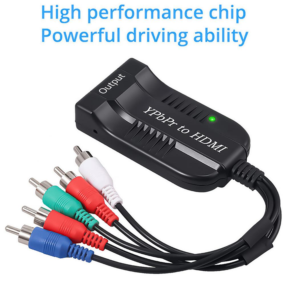 Male YPbPr to Female HDMI 5RCA RGB YPbPr to HDMI Video Audio for Monitor