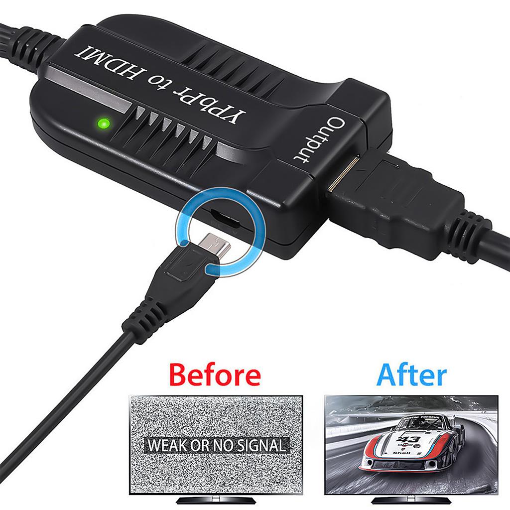 Male YPbPr to Female HDMI 5RCA RGB YPbPr to HDMI Video Audio for Monitor
