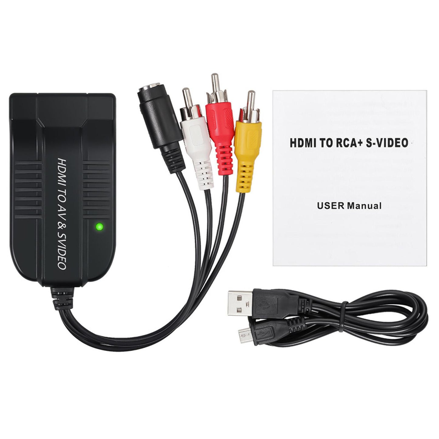 HDMI to Male AV CVBS Famale S-video Audio Video Adapter R/L Audio Video Box