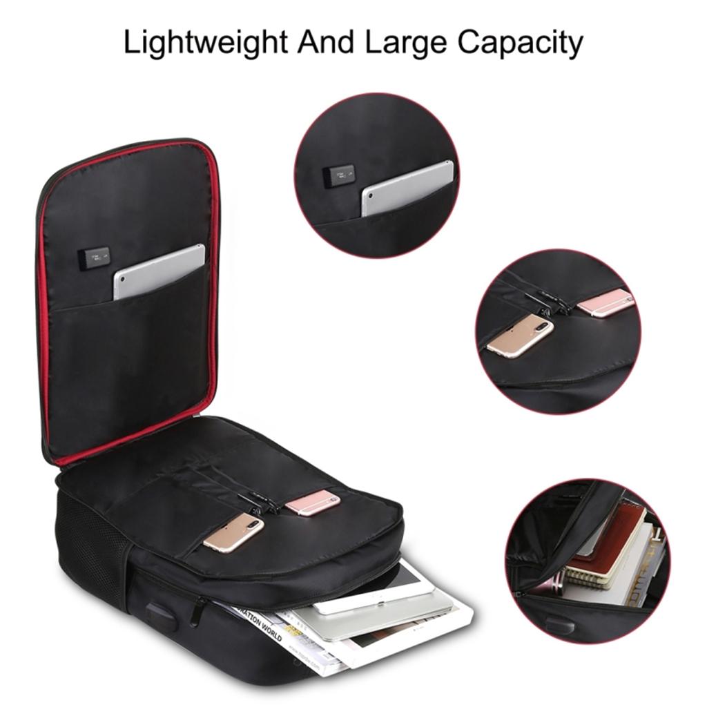 Nylon Solar Charger Backpack 14W Laptop 2 USB Hiking Bag Travel Outdoor