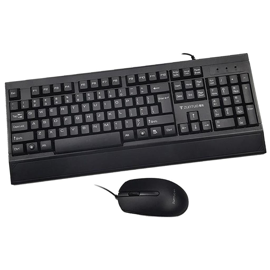 Full Size Corded Wired Keyboard and Mouse Set  Keyboard  Mouse  Combo