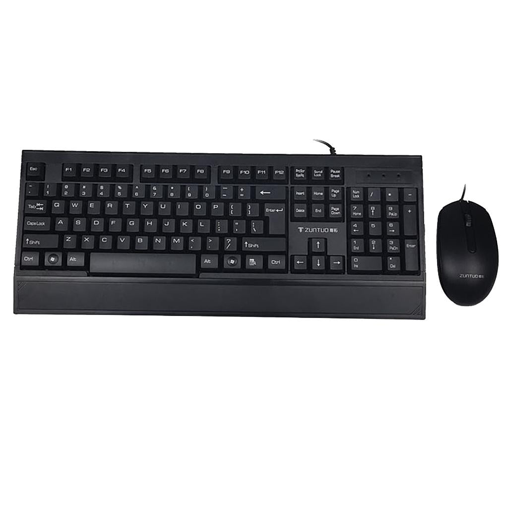 Full Size Corded Wired Keyboard and Mouse Set  Keyboard  Mouse  Combo