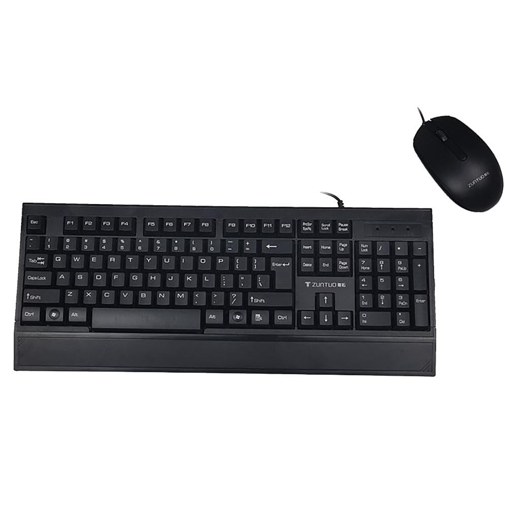 Full Size Corded Wired Keyboard and Mouse Set  Keyboard  Mouse  Combo