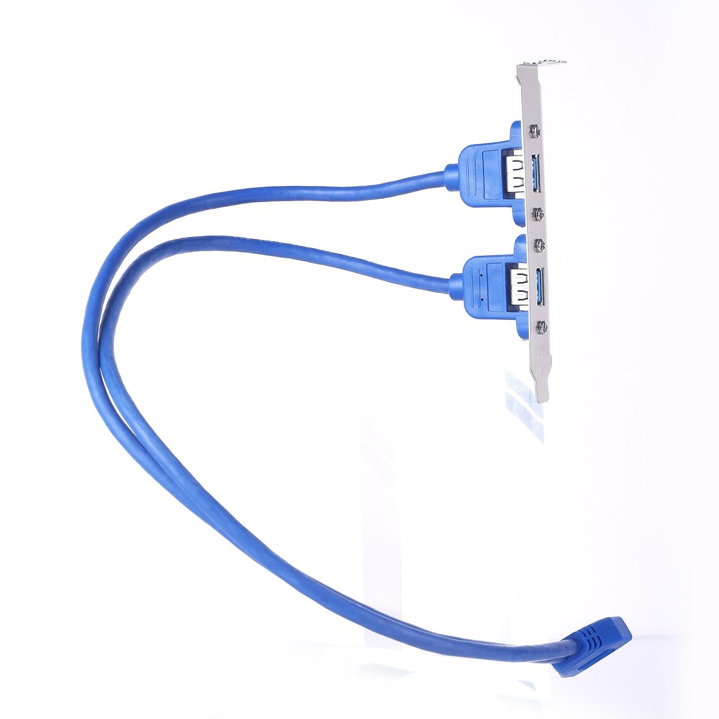 Dual 2 Ports USB 3.0 Back Panel to 20pin Header Cable with PCI Bracket