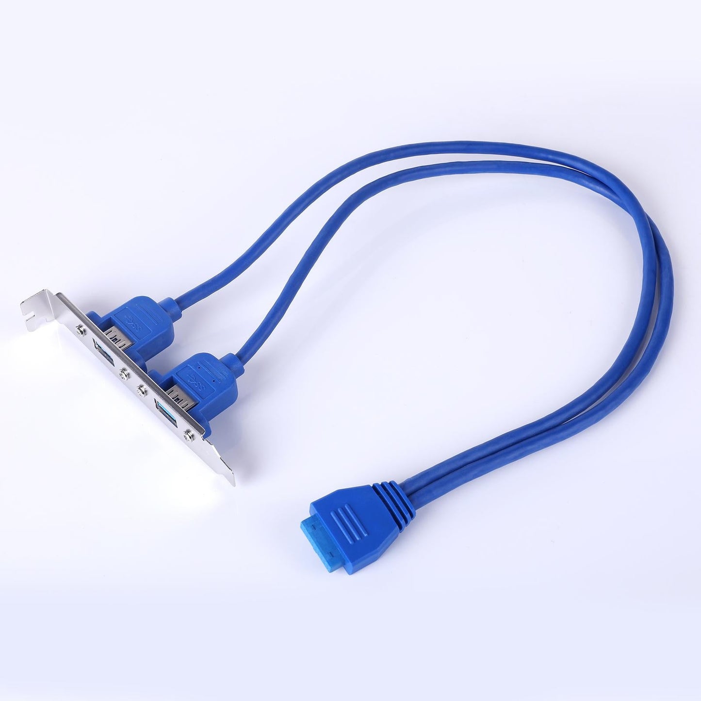Dual 2 Ports USB 3.0 Back Panel to 20pin Header Cable with PCI Bracket