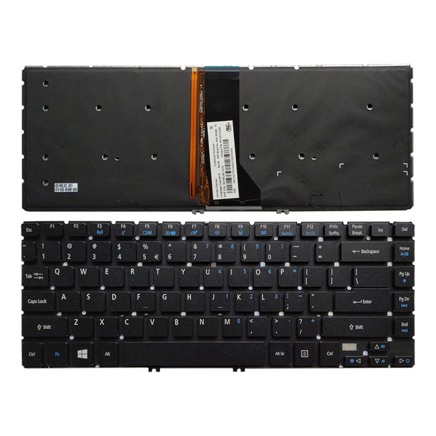 Laptop US Keyboard Replacement w/ Backlit Compatible for ACER R7-571 Laptop