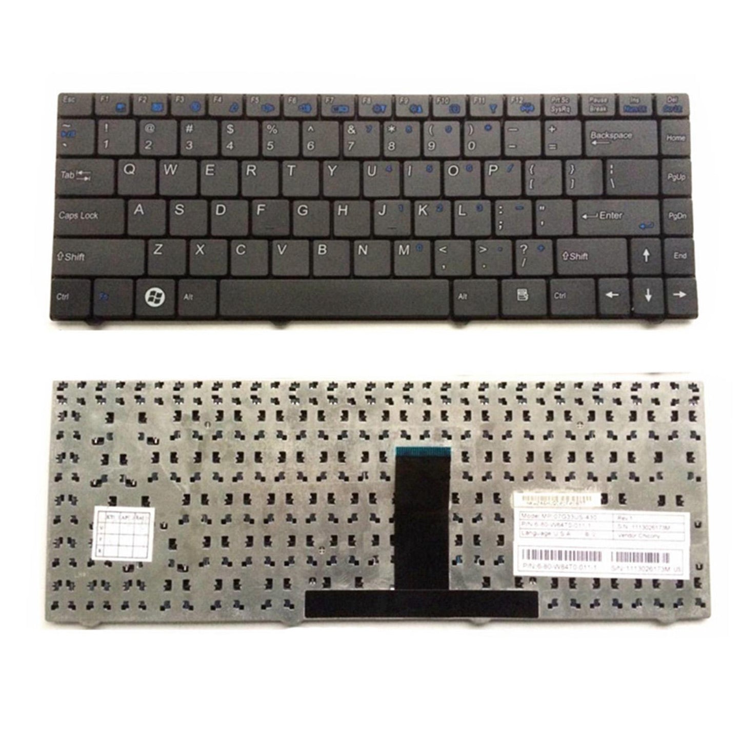 Laptop Replacement US Keyboard For Clevo W84 W84T Teclado MP-07G33US-430