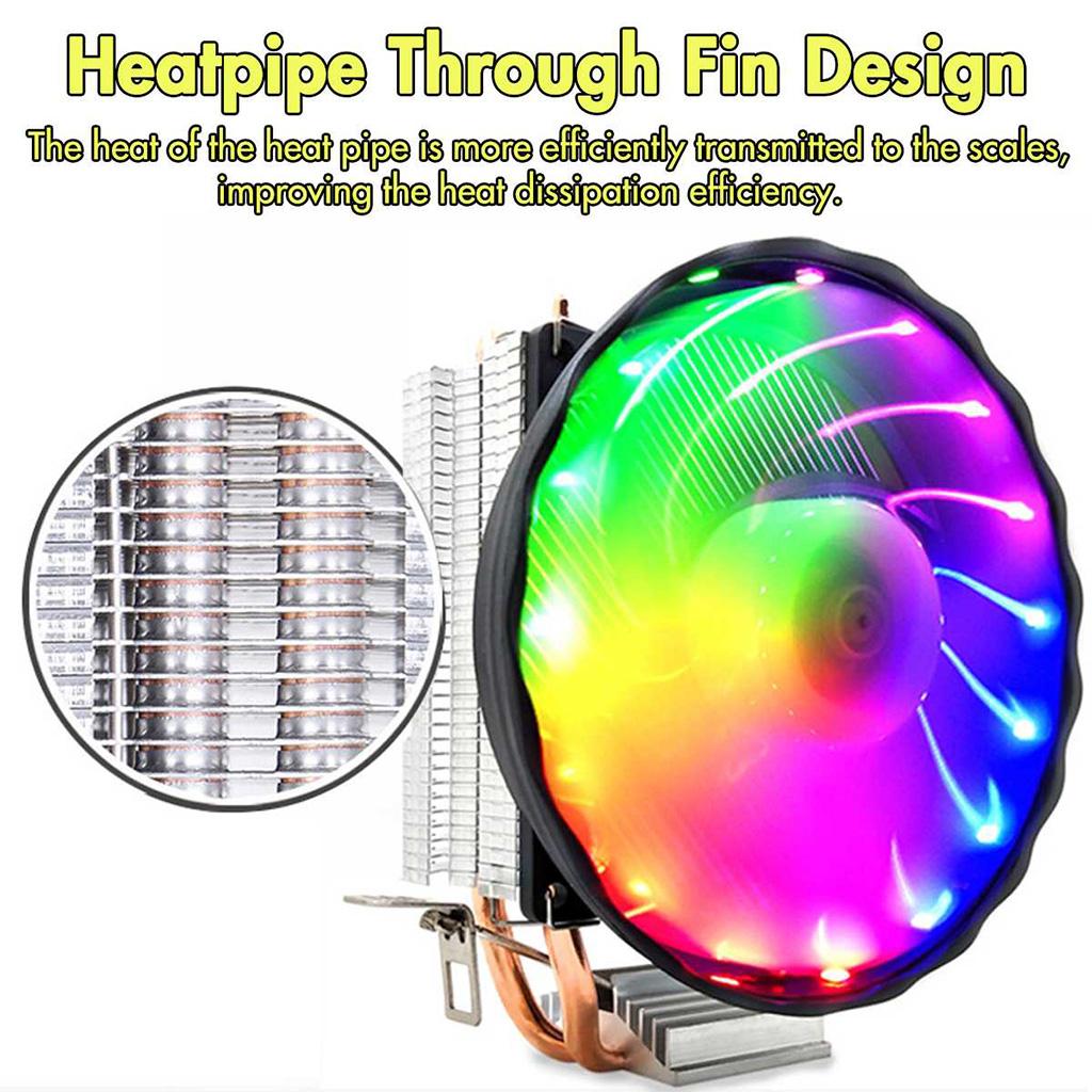 Cpu Inbuild Led LED 120mm LED RGB CPU Cooler 4pin Heatsink for Intel Socket LGA 1155 1 ...