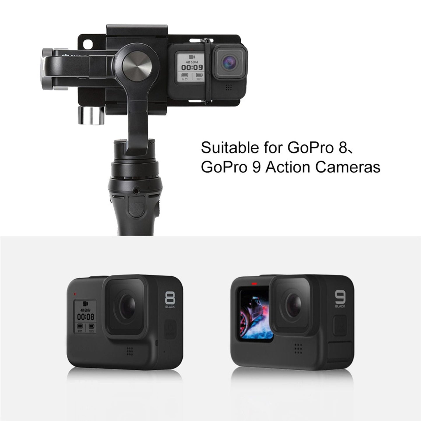 Sports Camera Switch Mount Plate Adapter for GoPro Hero 8 9 Phone Gimbal
