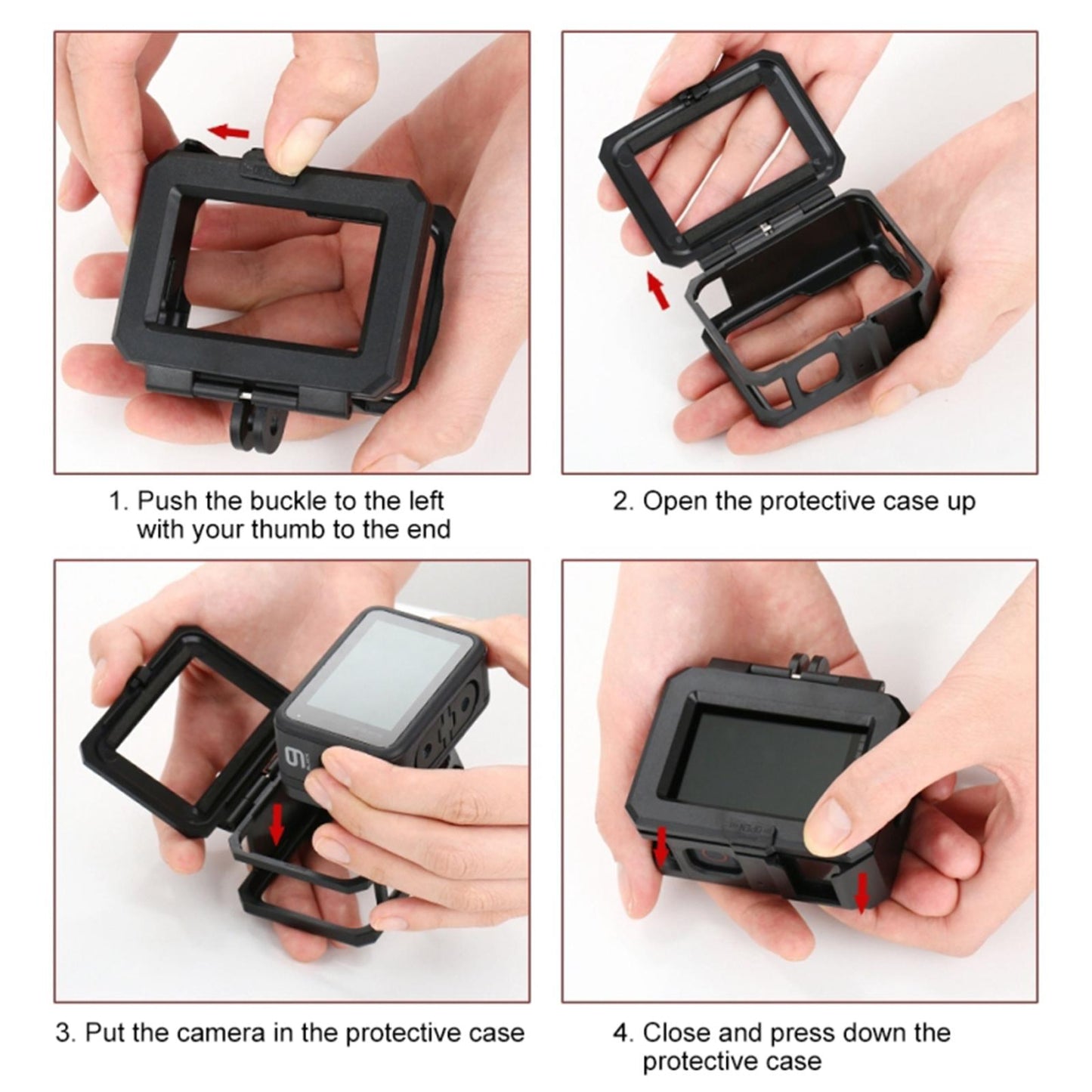 Sturdy Plastic Frame Mount Housing Case Cover Accessoories for GoPro HERO9