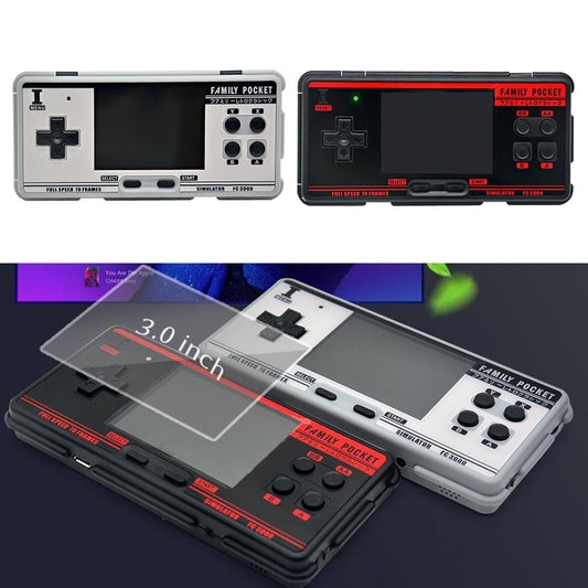 FC3000 Handheld Game Consoles 3 HD Screen Video Classic Game Player  Black"