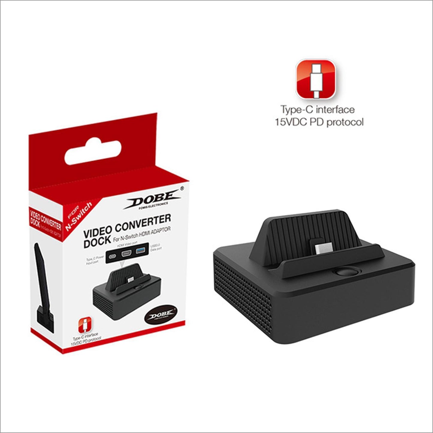 Video Converter Dock Docking Station HDMI TV Adapter for Nintendo Switch