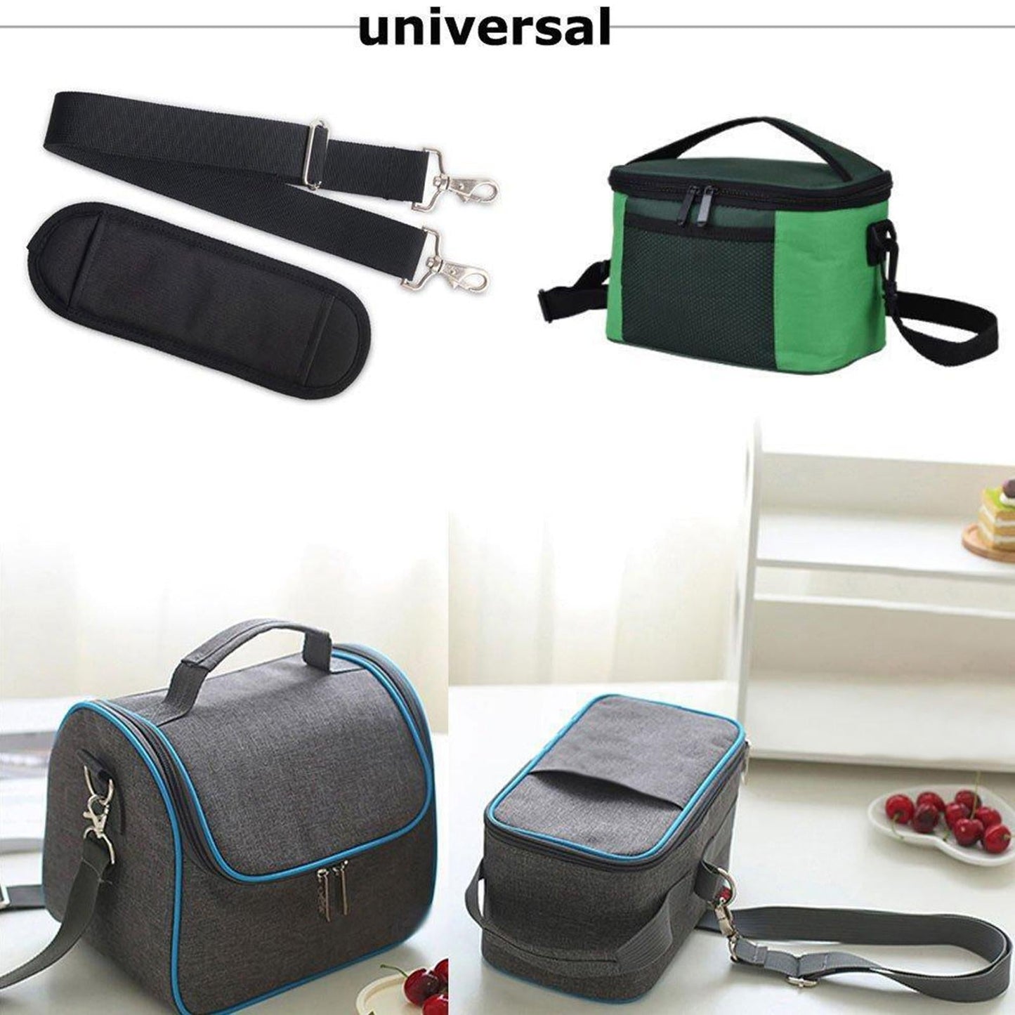 Universal Nylon Shoulder Strap 59 Adjustable Replacement Grey"