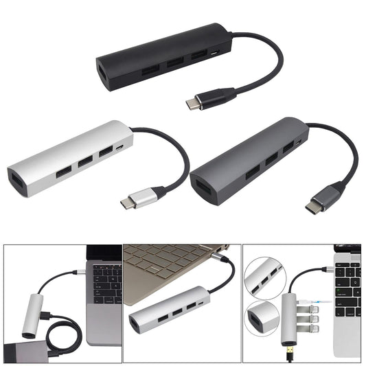 USB Type-C Hub Connectors USB 3.0 2.0 Adapter Cable for MacBook Black