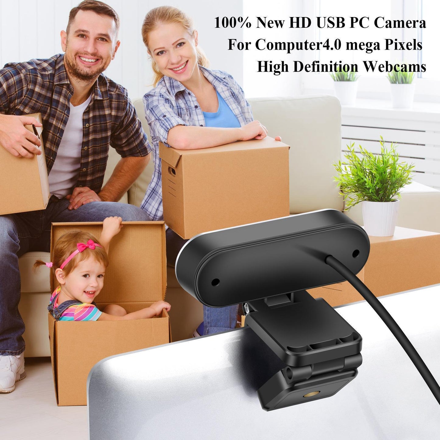 1080P Full HD Webcam with Microphone USB 2.0 Conference Camera for Computer