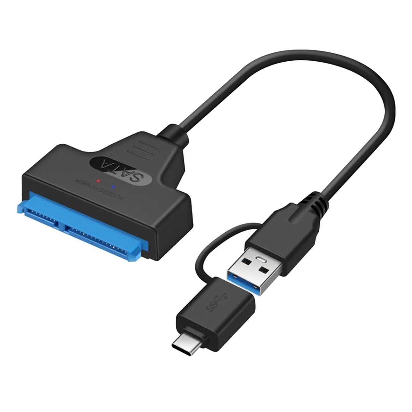 USB 3.0 to 2.5 SATA 22-Pin Hard Drive Adapter Cable Support UASP 50cm"