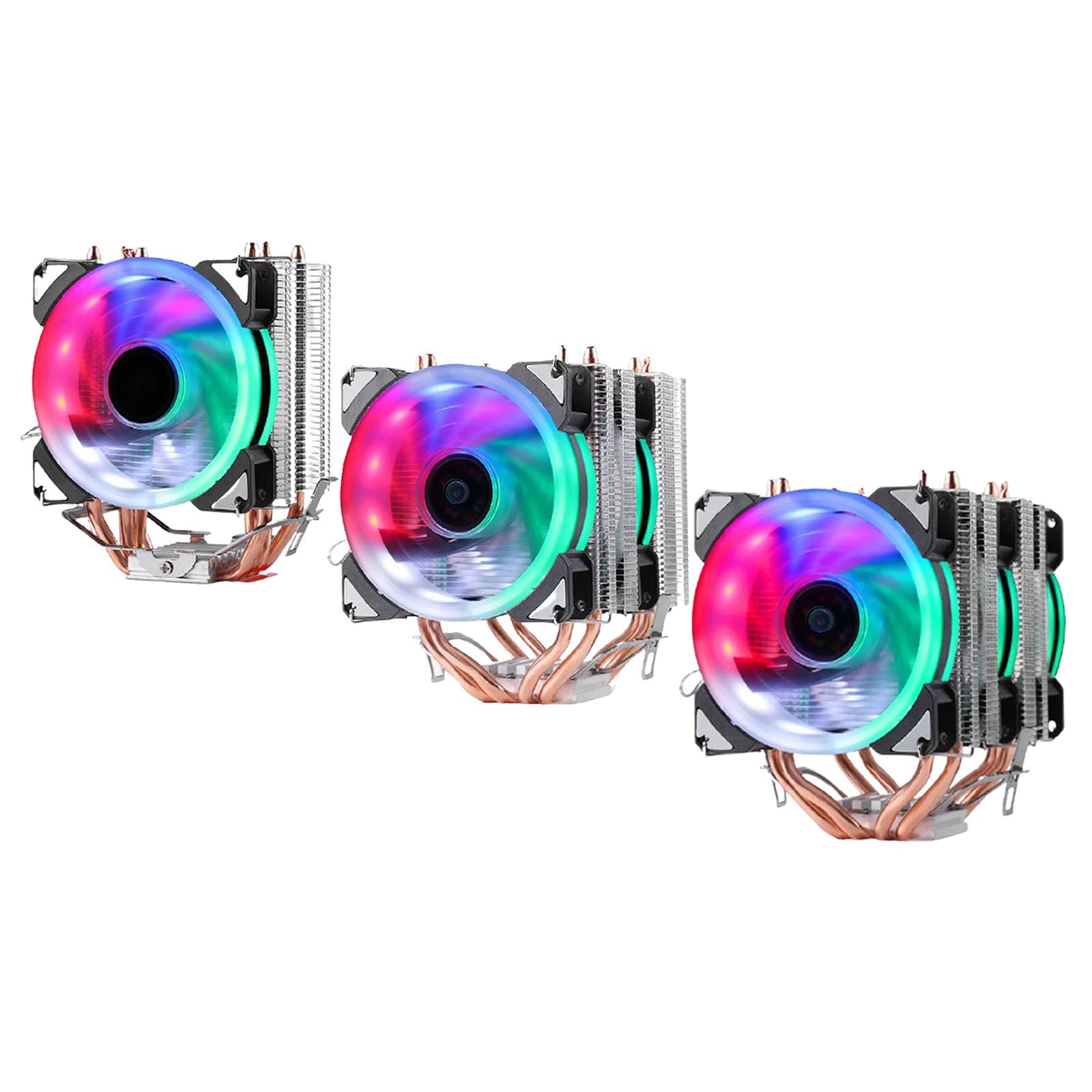 CPU Cooler Dual Cooling Tower RGB Fans for AMD Intel Single tower 1 fa ...