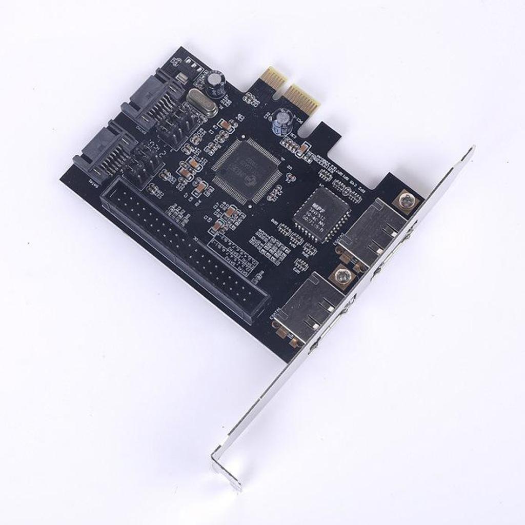 2 Ports PCIe to IDE SATA II 2.0 eSATA x2 PATA Adapter Card Conversion RAID