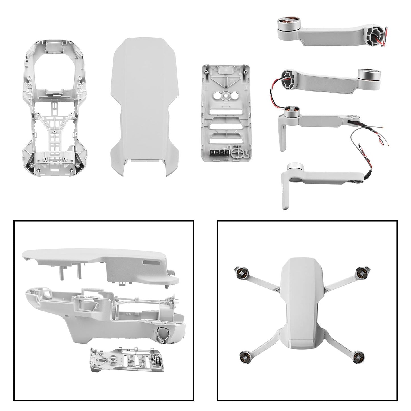 Arm Body Middle Bottom Upper Cover for DJI Mavic Mini 2 Left Back Arm