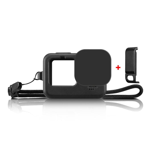 Protective Soft Silicone Housing Case for GoPro Hero9 Black & Lanyard