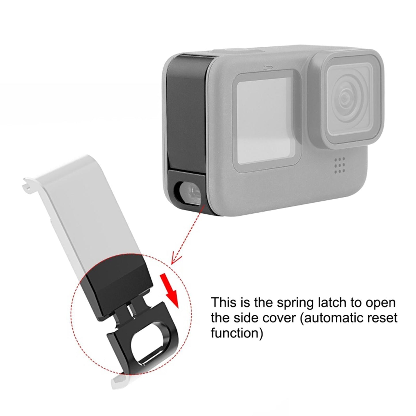 Protective Soft Silicone Housing Case for GoPro Hero9 Black & Lanyard