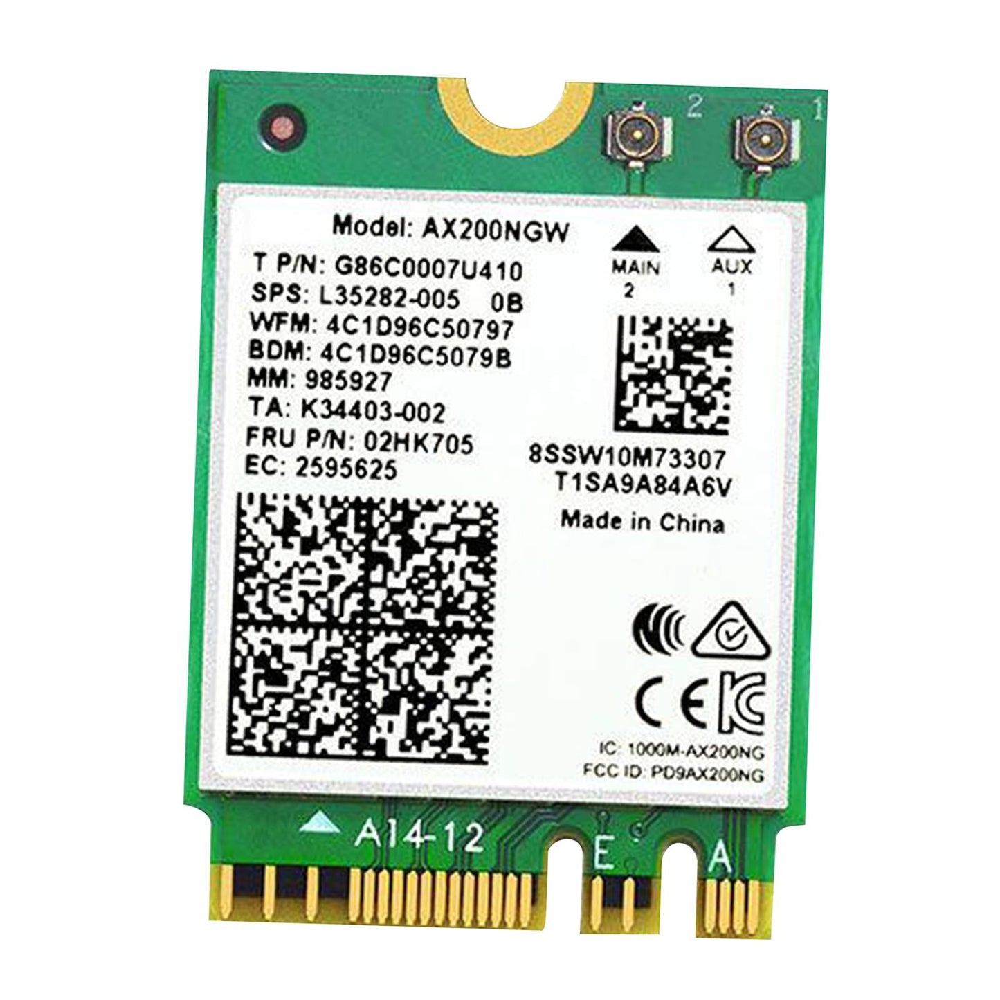 Wireless Card Adapter Intel AX200NGW Dual Band Wi-Fi Card 802.11ax Desktop