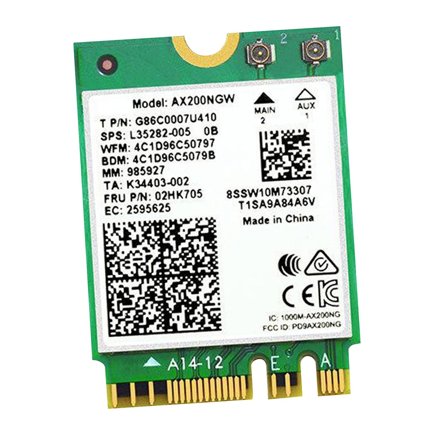 Wireless Card Adapter Intel AX200NGW Dual Band Wi-Fi Card 802.11ax Desktop