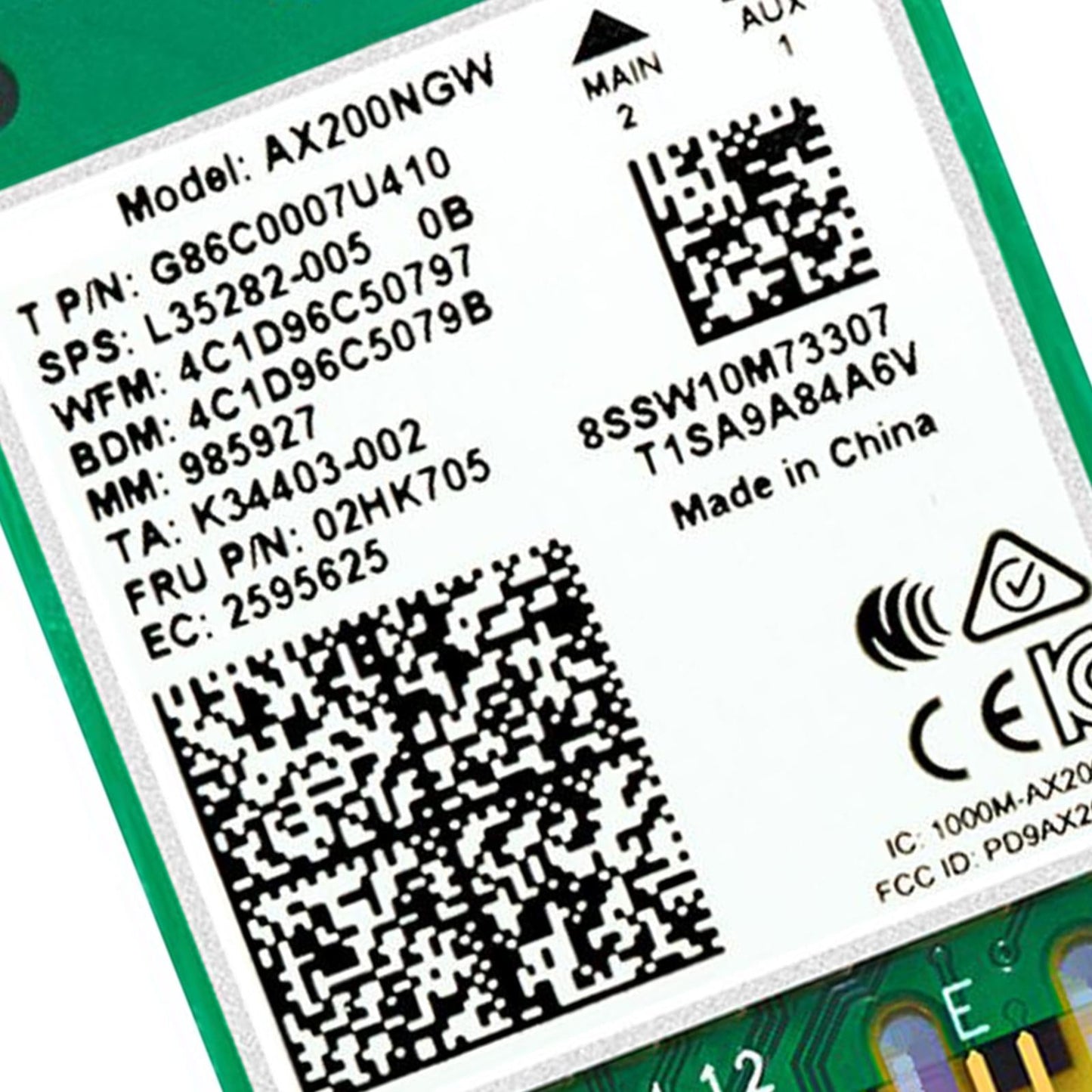 Wireless Card Adapter Intel AX200NGW Dual Band Wi-Fi Card 802.11ax Desktop