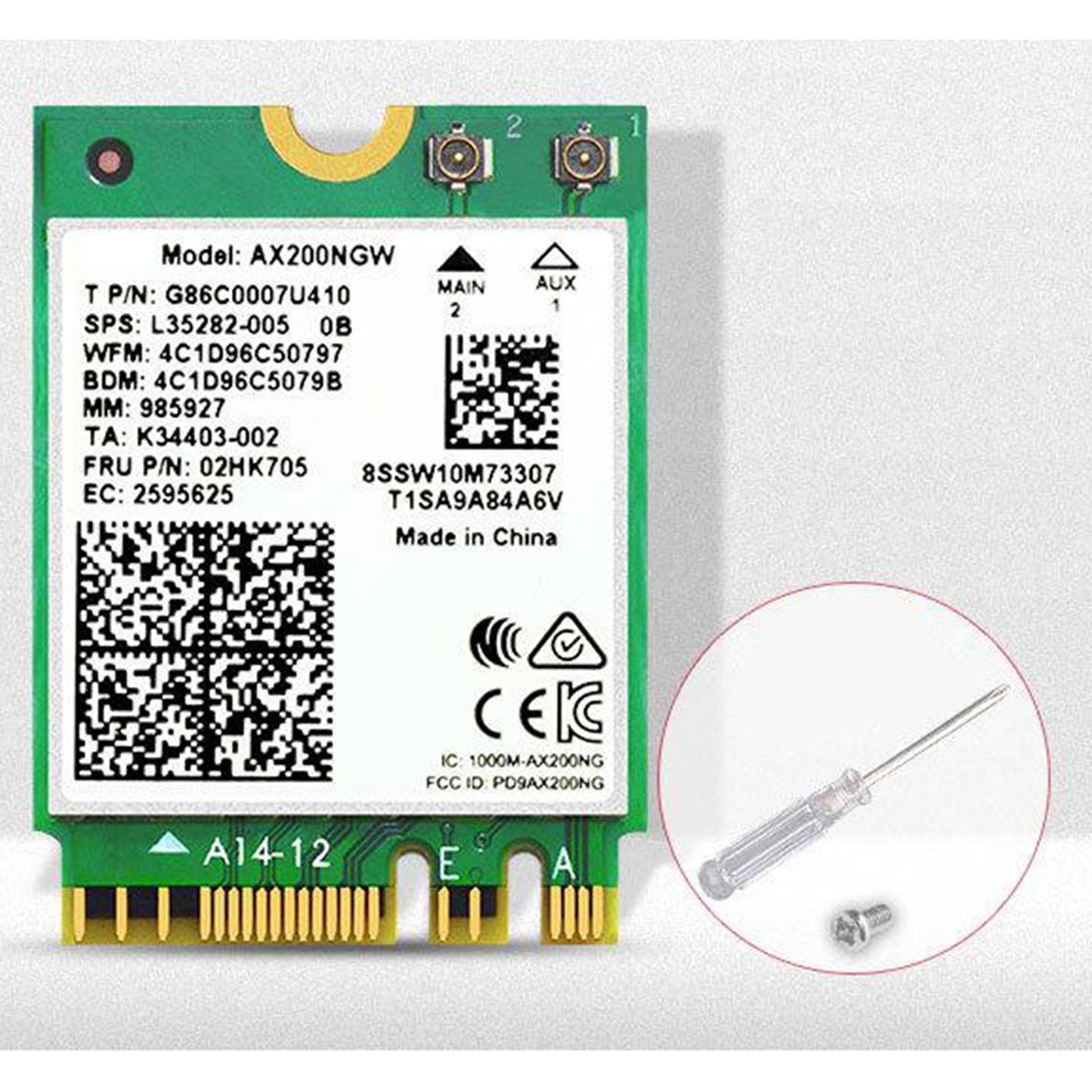 Wireless Card Adapter Intel AX200NGW Dual Band Wi-Fi Card 802.11ax Desktop