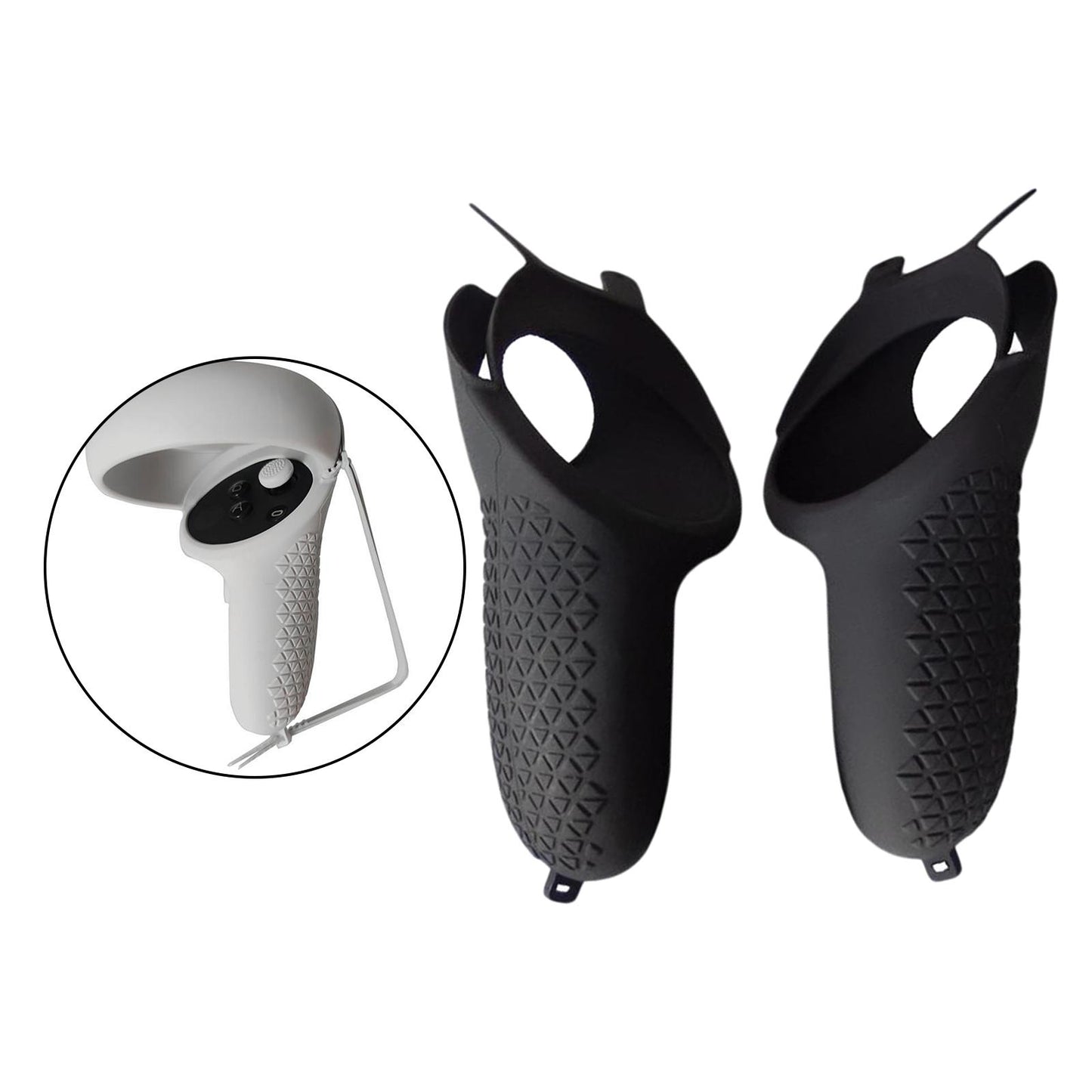 Touch Controller Silicone Handle Grip Cover for Oculus Quest 2  black