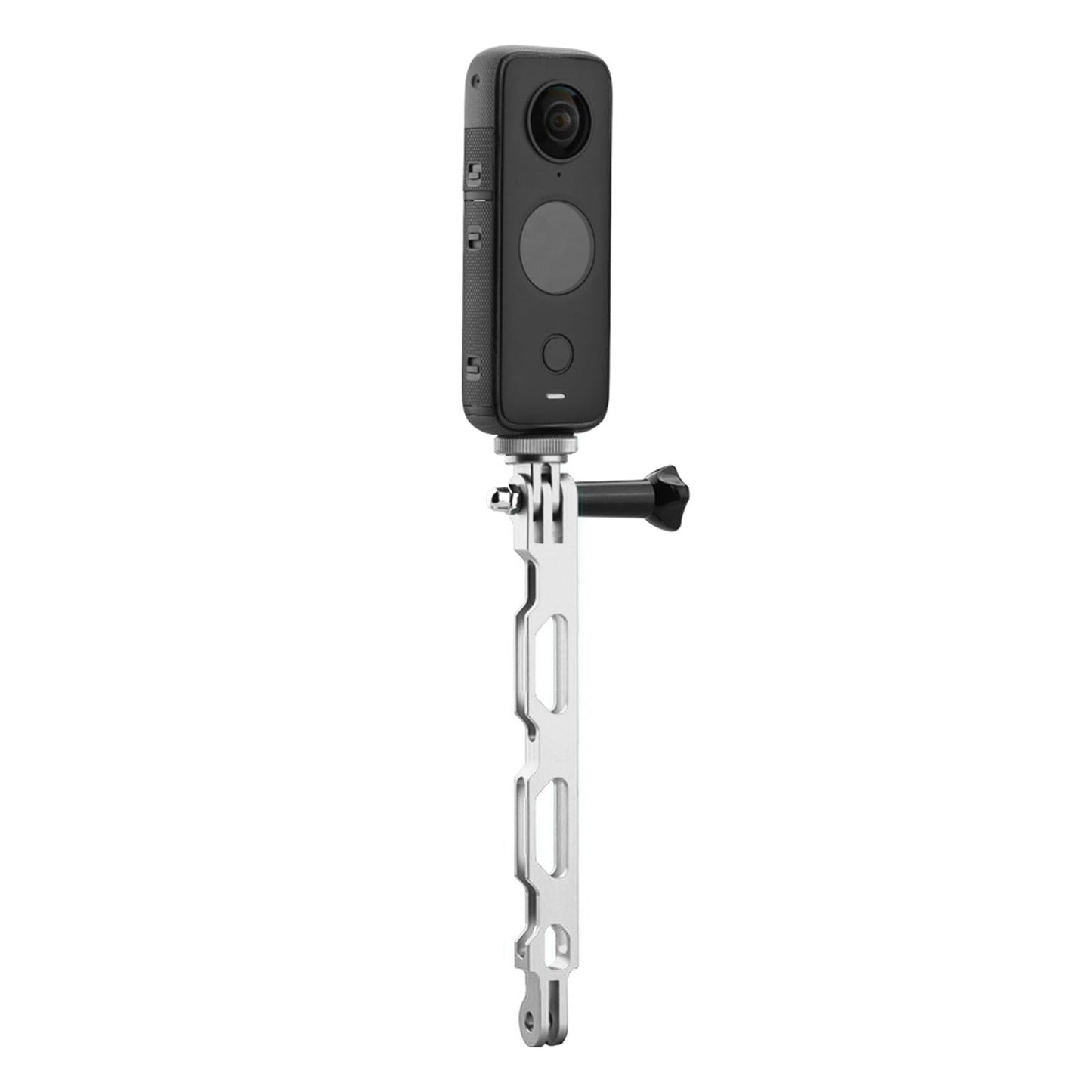 CNC Extension Arm Pole Mount Base 1/4 Adapter For Insta360 ONE X2 X silver"