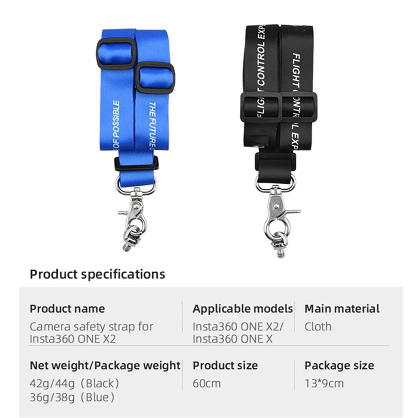 Neck Strap Camera Lanyard Sling For Insta360 ONE X/X2 Sport Camera Kit Black