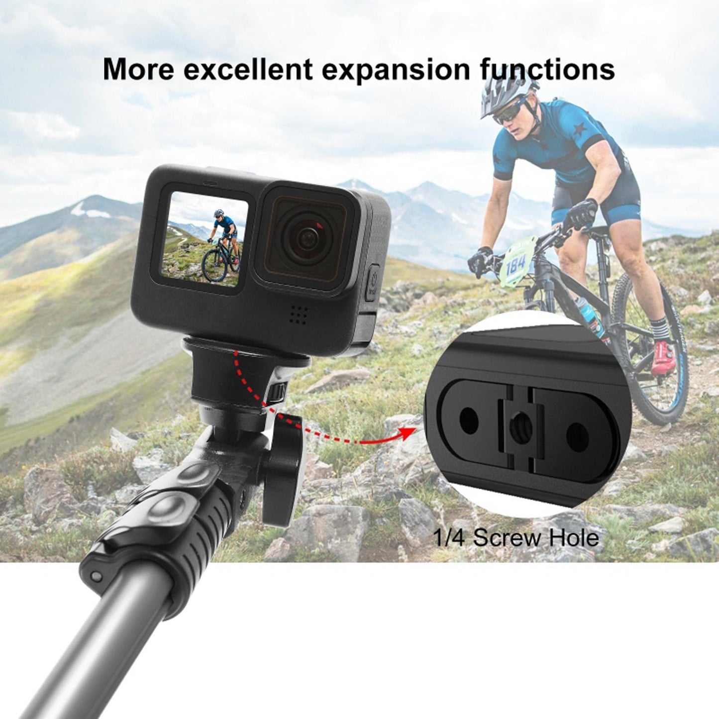 Folding Fingers Metal Dual Twin Mount Adapter with Screws for GoPro HERO 9 8