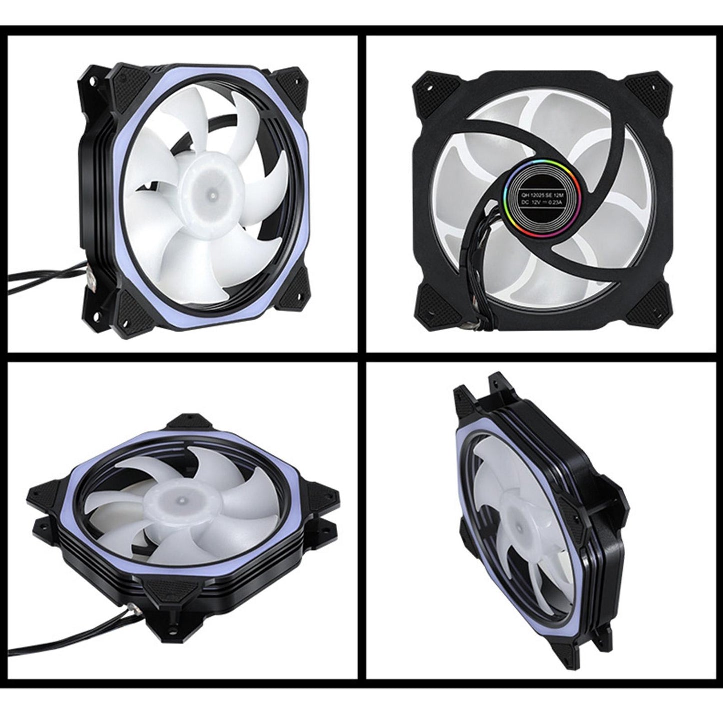 Computer Quiet PC Case Fan Sealed Bearing Adjustable Speed for Desktop Case Set C