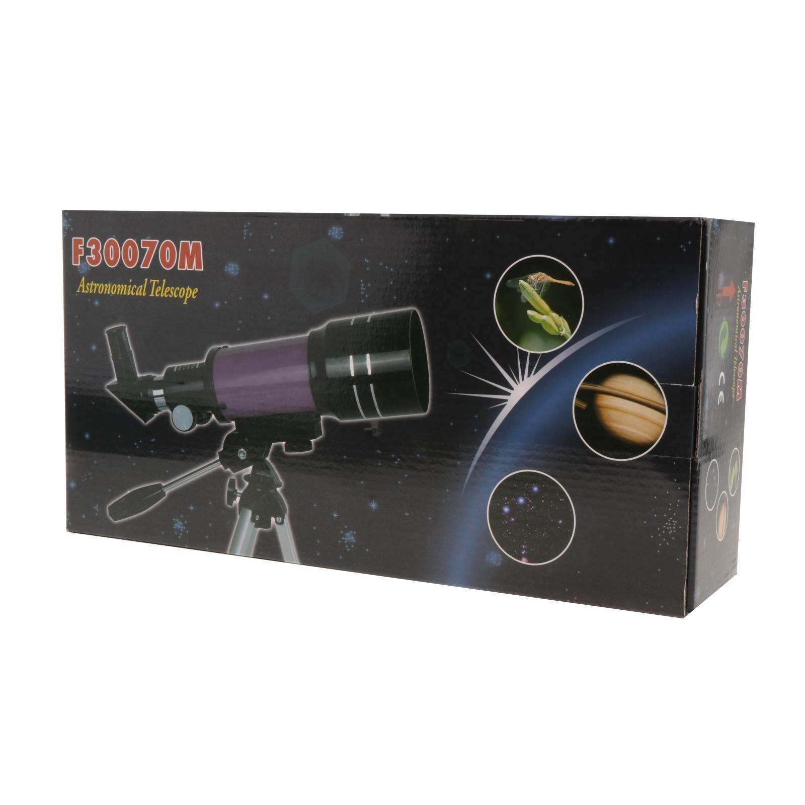 70mm Aperture Travel Scope Refractor Telescope Nebula map for Kids Beginners Type E