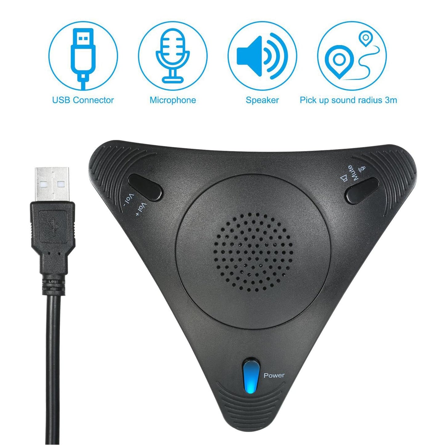 USB Video Conference Computer Microphone Omnidirectional Desktop Studio Mic